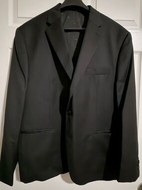 Michael Kors Black Men's Single-Breasted Blazer, Size P 44W X 30L